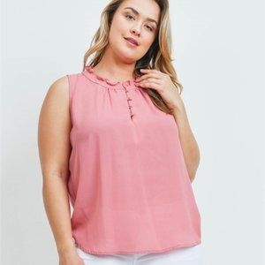 New Junior's Cute Boutique Mauve button top